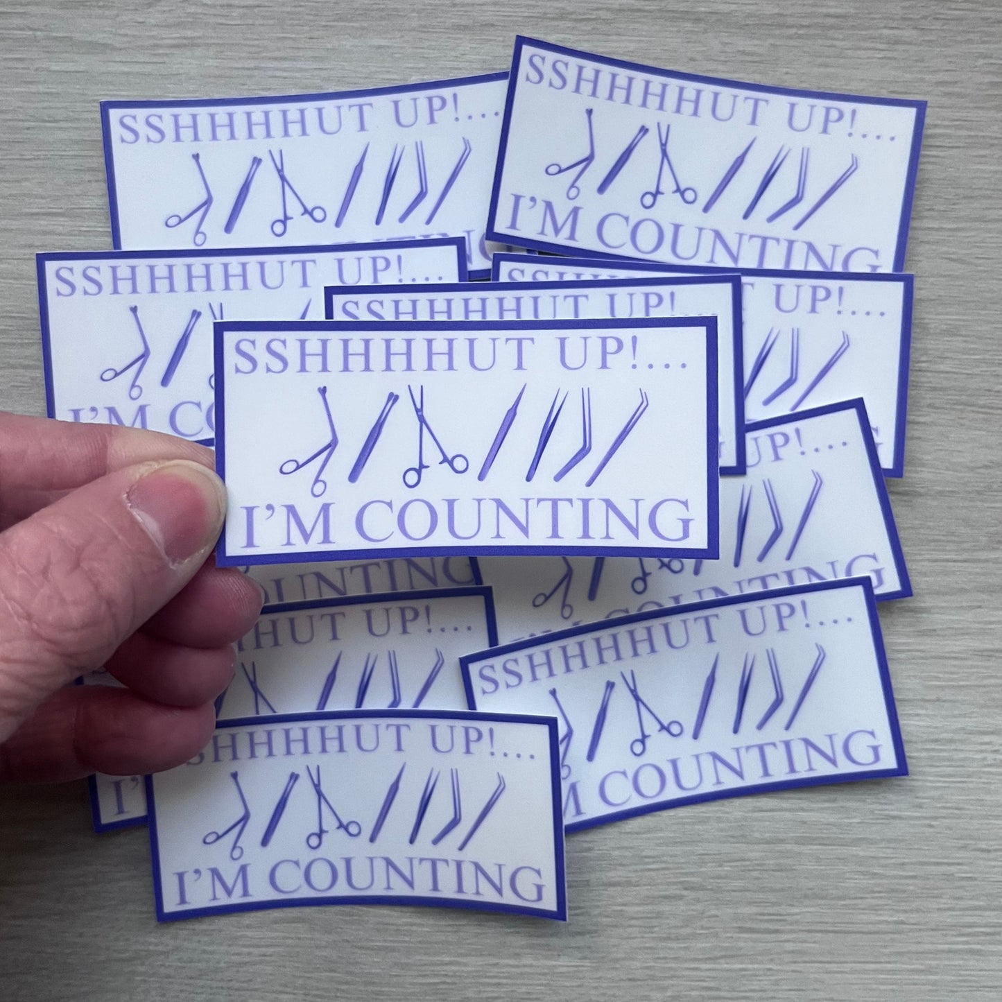 I'm Counting OR Nurse sticker