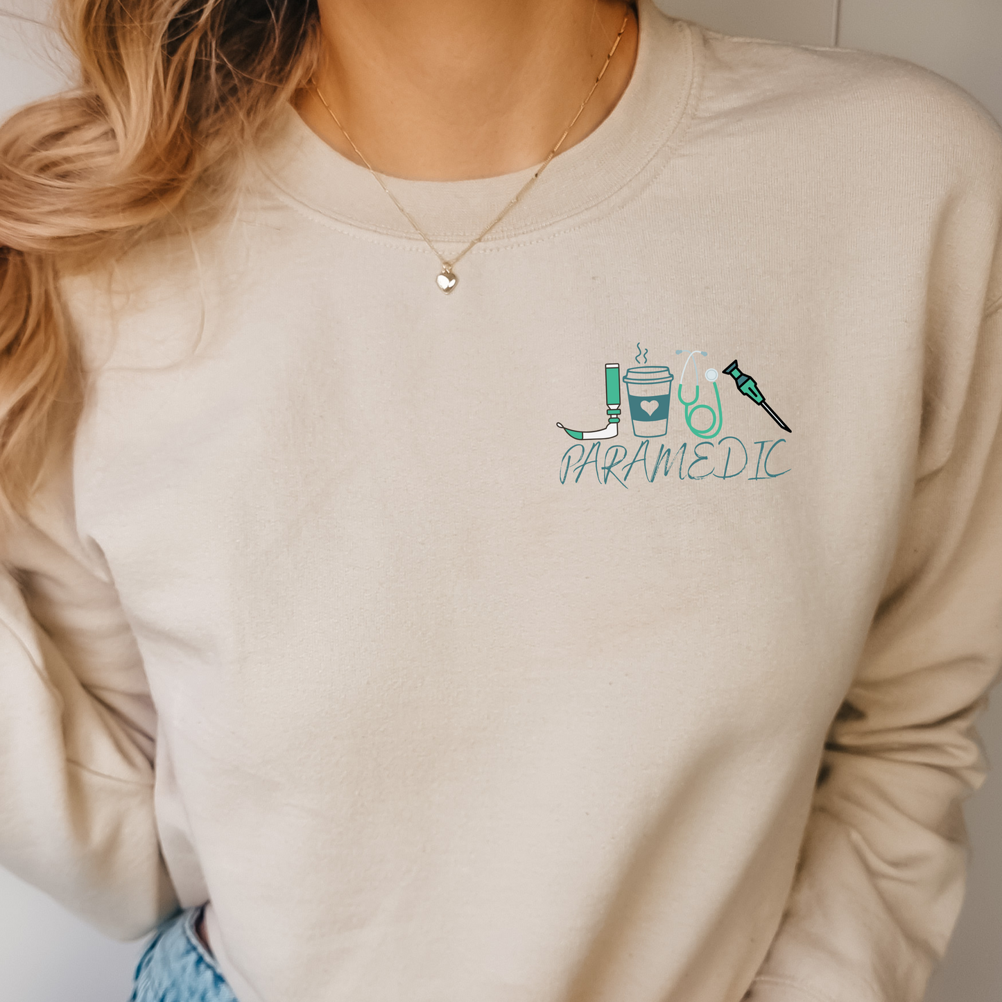 A Day in the Life of a Paramedic Crewneck Sweater