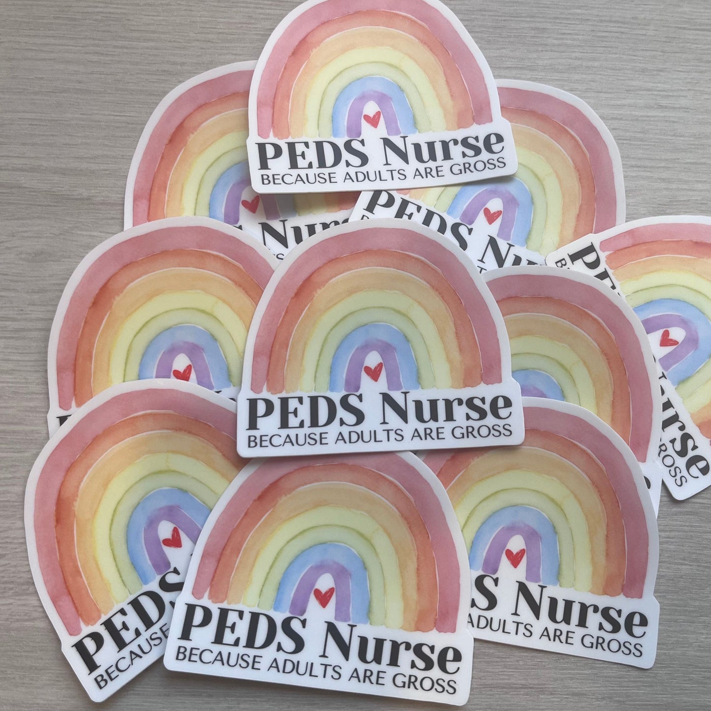 Peds Nurse Because Adults Are Gross Sticker