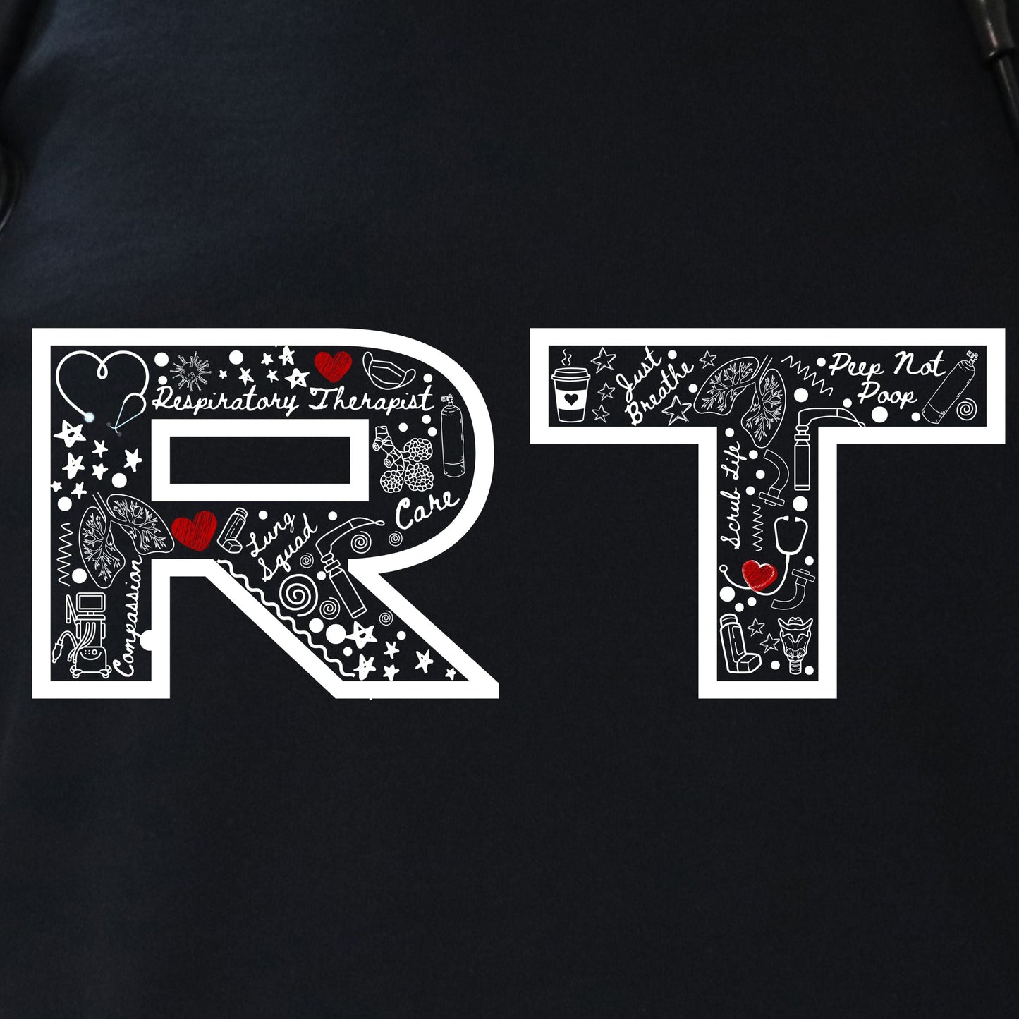 Respiratory Therapist Doodle Design Crewneck Sweatshirt