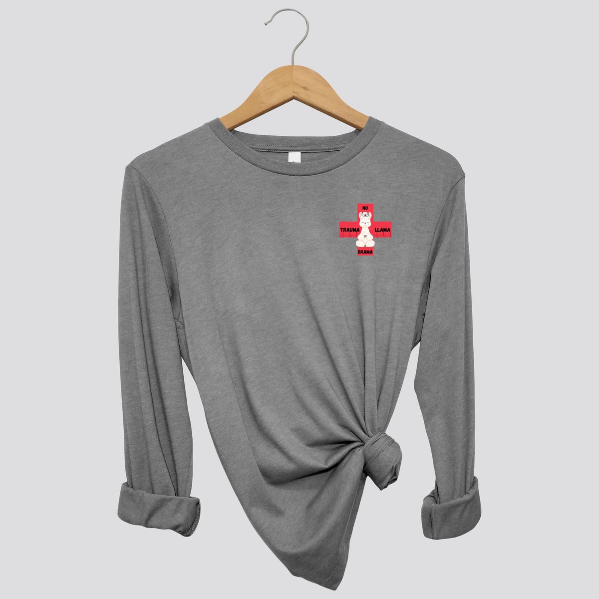 UAH Emerg: No Drama Trauma Llama Long Sleeve Shirt