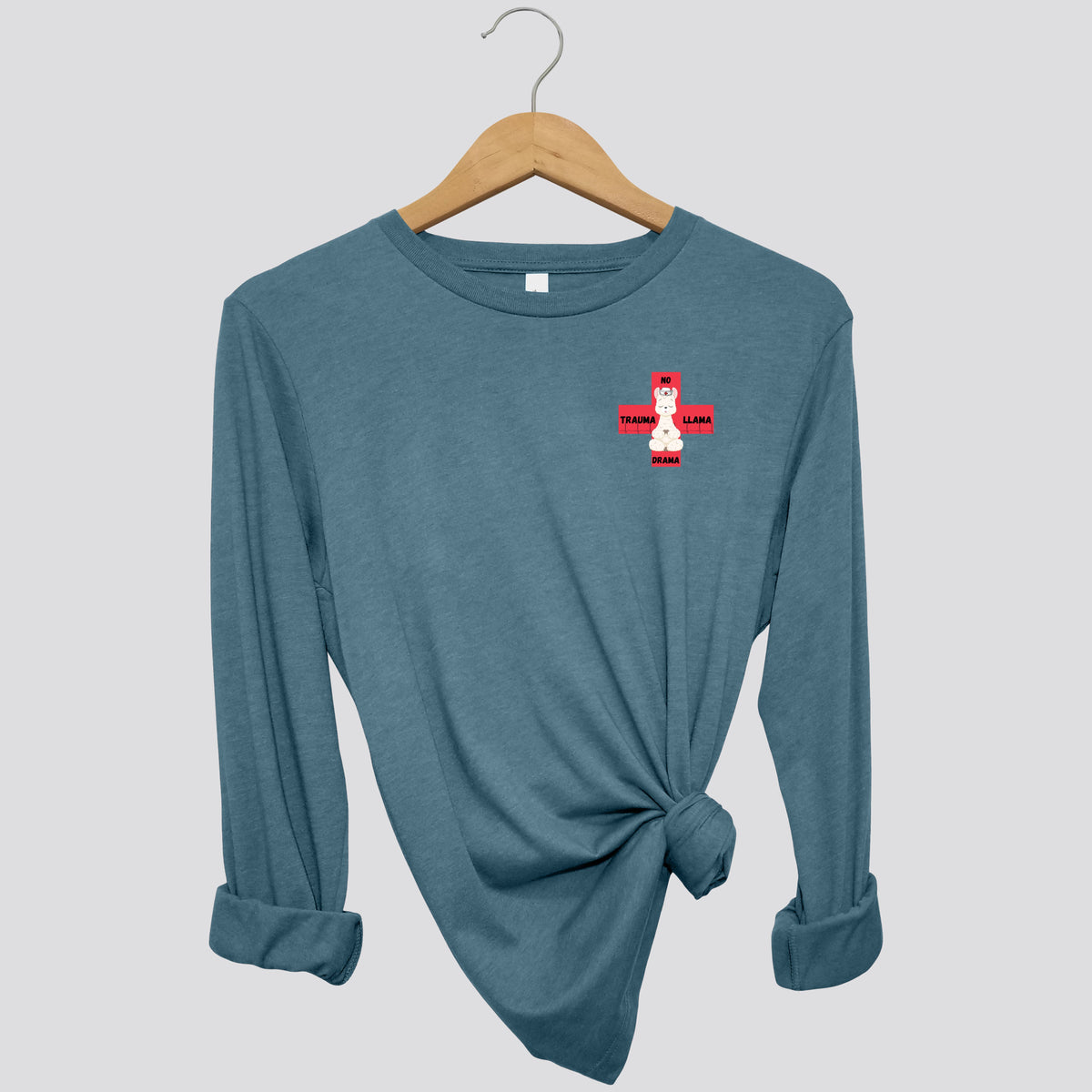 UAH Emerg: No Drama Trauma Llama Long Sleeve Shirt