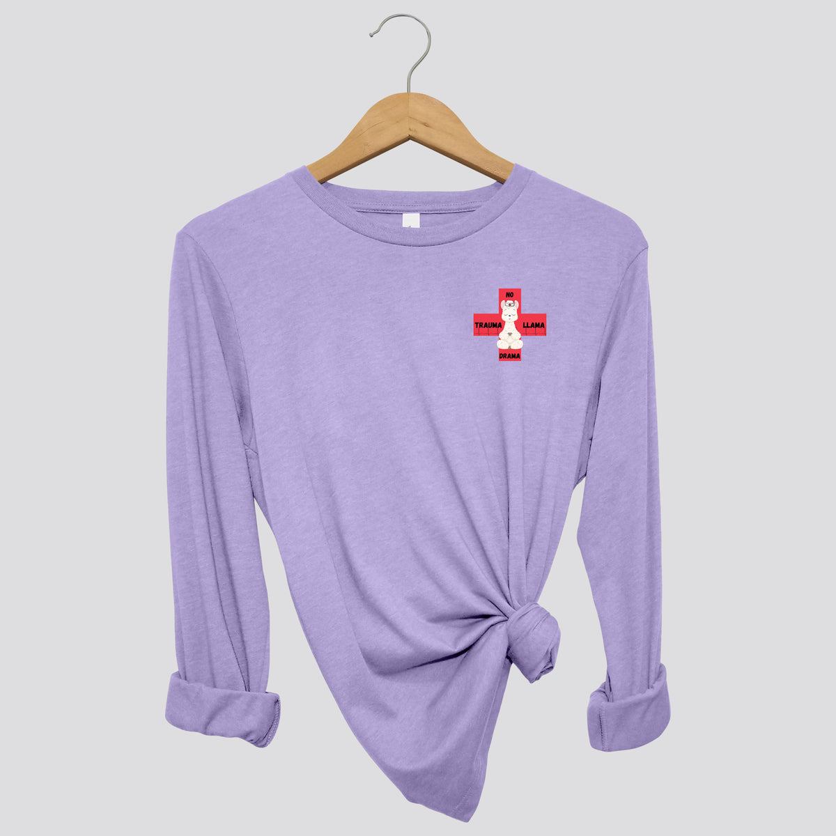 UAH Emerg: No Drama Trauma Llama Long Sleeve Shirt
