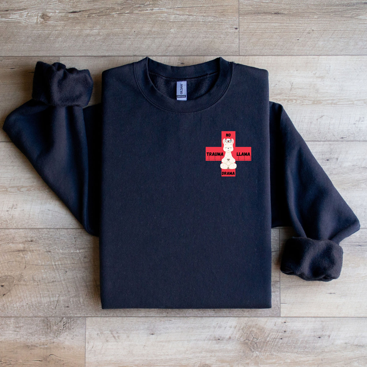 UAH Emerg: No Drama Trauma Llama Crewneck Sweater