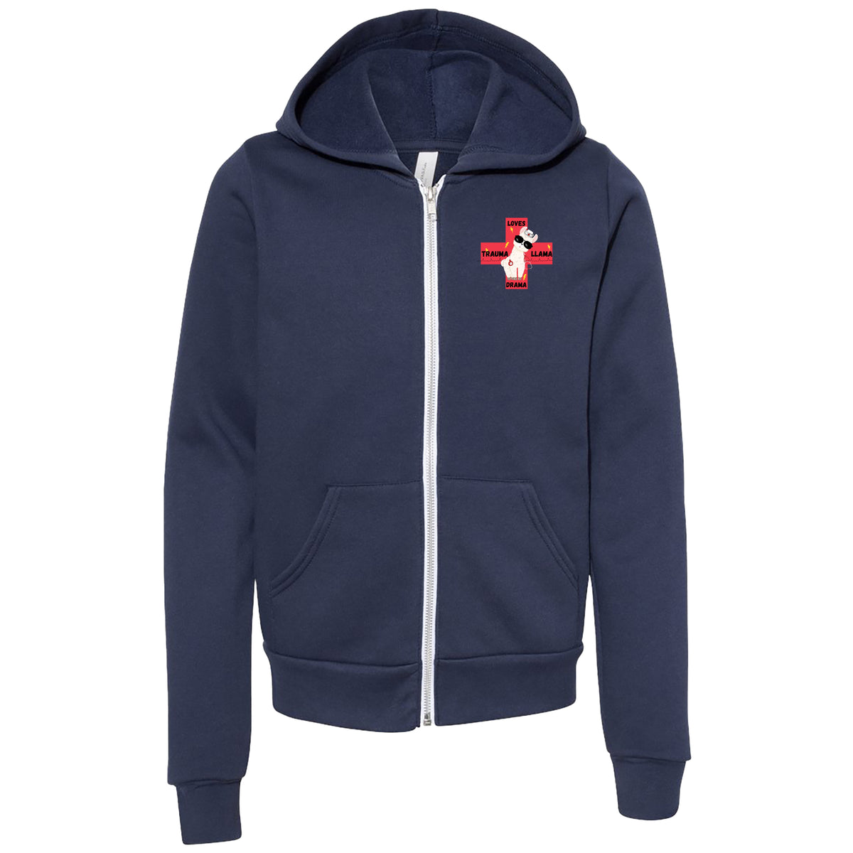 UAH Emerg: Loves Drama Trauma Llama Full Zip hoodie