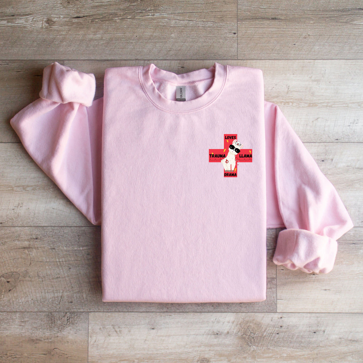 UAH Emerg: Trauma Llama Loves Drama Crewneck Sweater