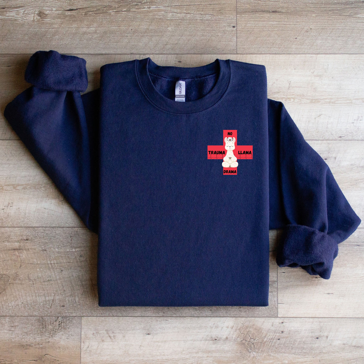 UAH Emerg: No Drama Trauma Llama Crewneck Sweater