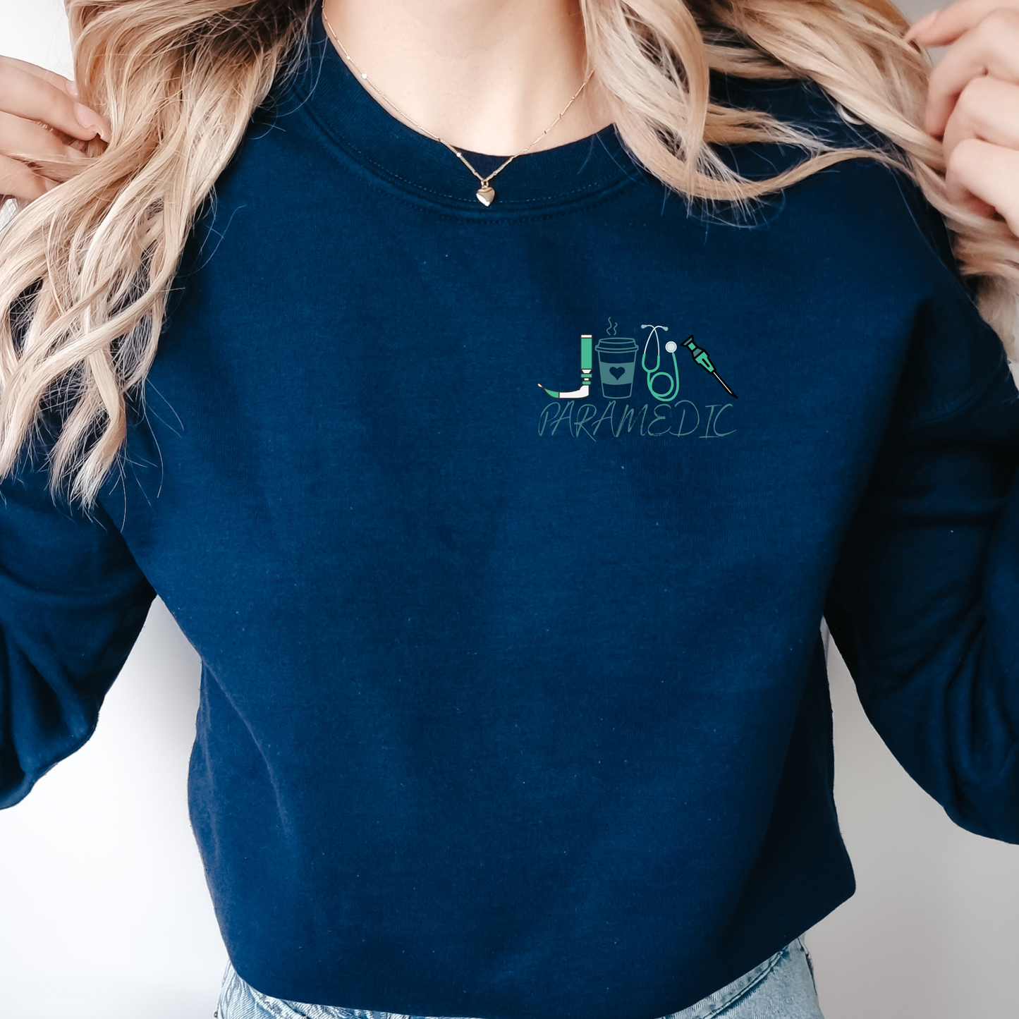 A Day in the Life of a Paramedic Crewneck Sweater