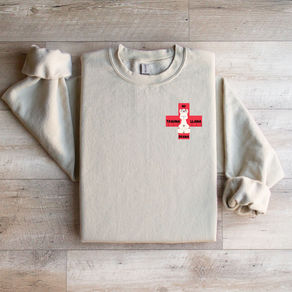 UAH Emerg: No Drama Trauma Llama Crewneck Sweater