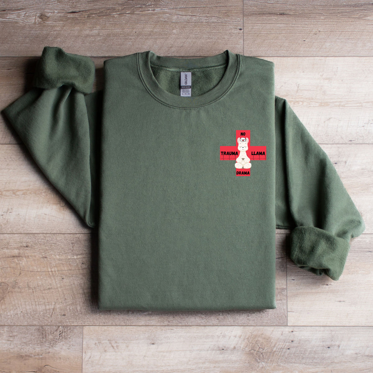 UAH Emerg: No Drama Trauma Llama Crewneck Sweater