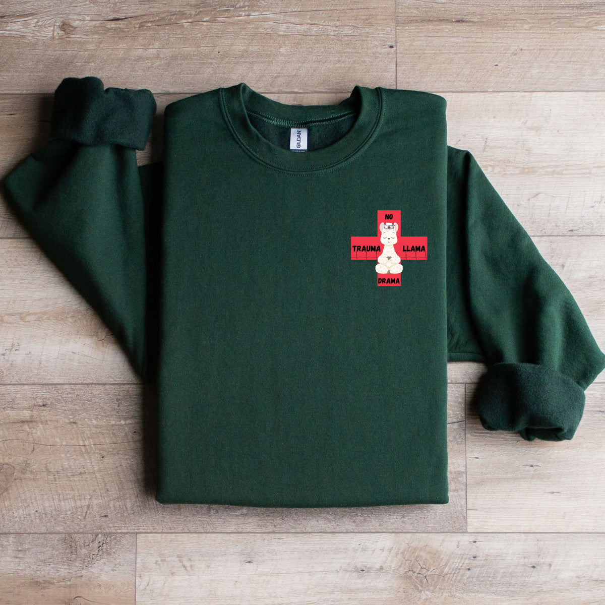 UAH Emerg: No Drama Trauma Llama Crewneck Sweater