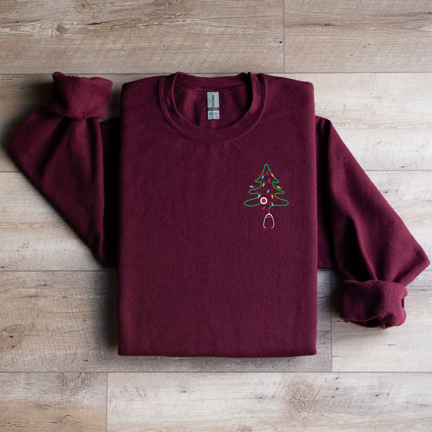 Stethoscope Christmas Tree Crewneck Sweater