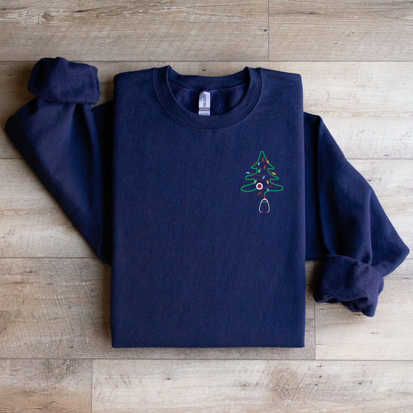 Stethoscope Christmas Tree Crewneck Sweater