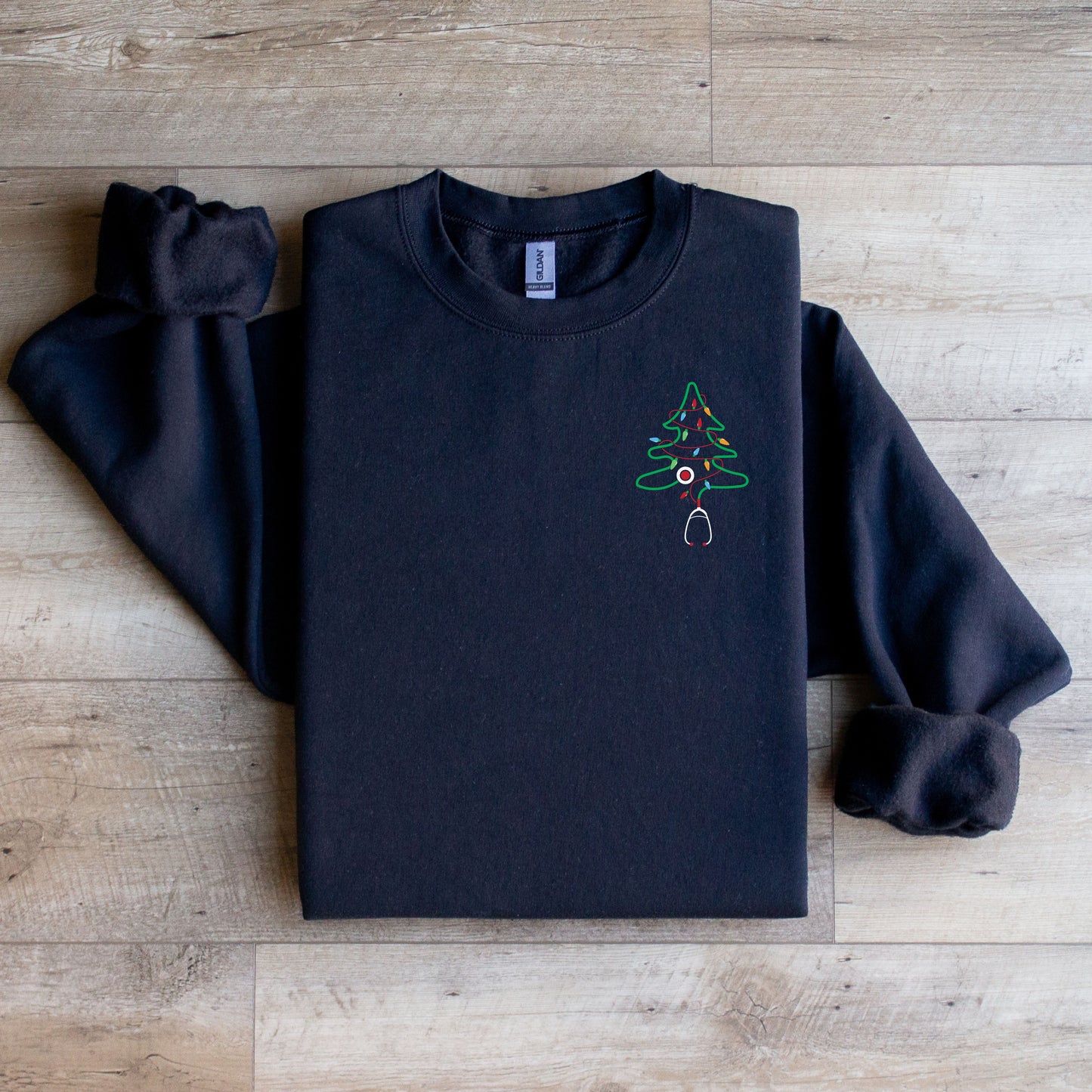 Stethoscope Christmas Tree Crewneck Sweater