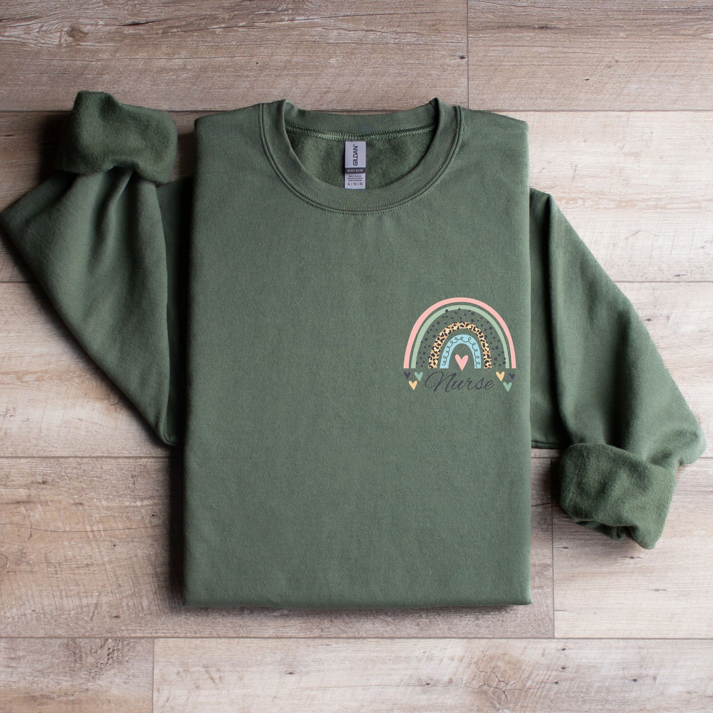 Rainbow Nurse Crewneck Sweatshirt