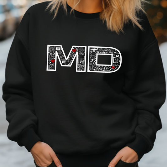 MD Doodle Design Crewneck sweater